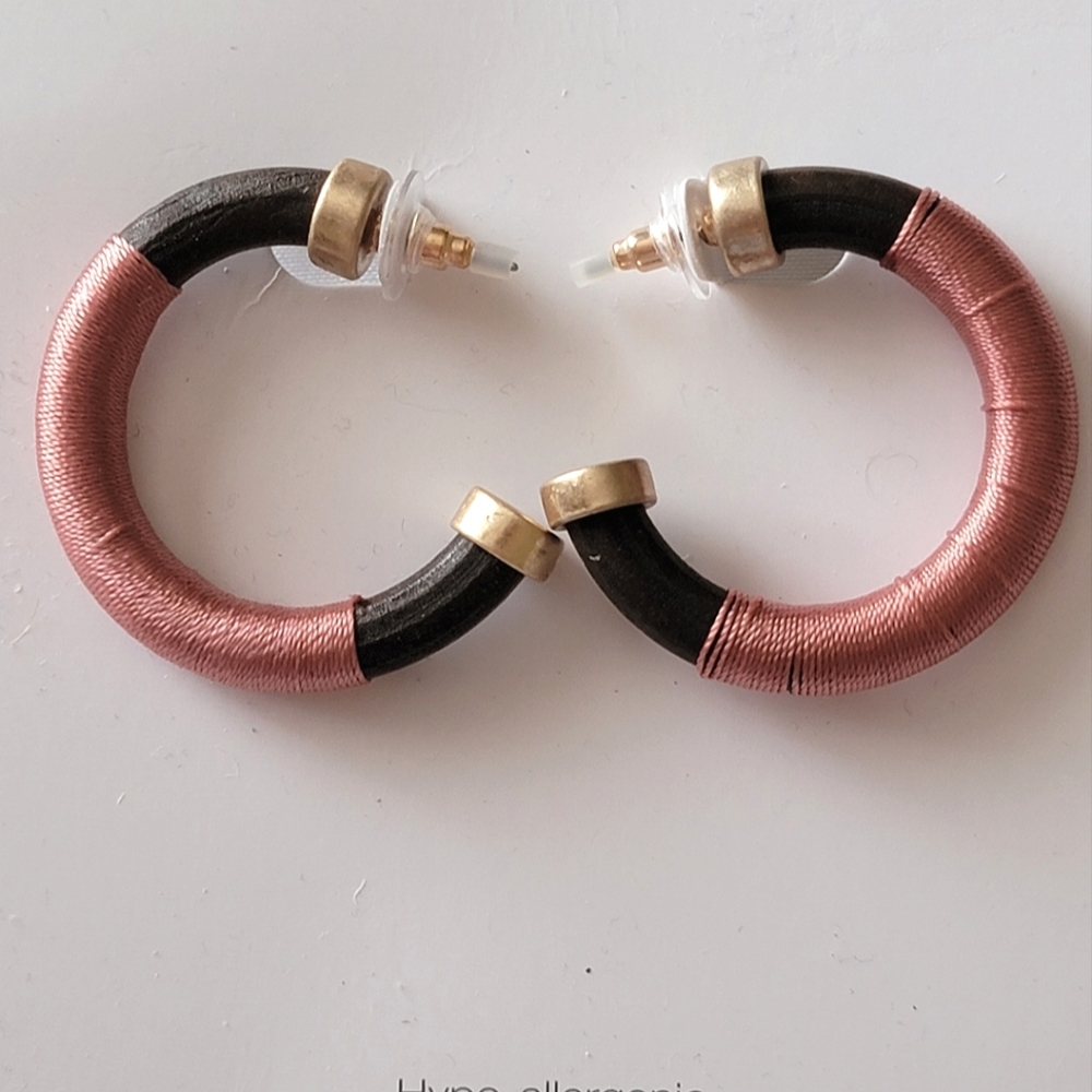 Wooden Hoop Earrings